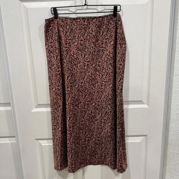 1.STATE Printed Midi Skirt Floral Black Multicolored (SET OF 2) Size X-LARGE XL - Picture 14 of 14